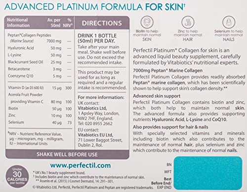 Perfectil Platinum Collagen for Skin 10 x 50 ml PerfectilAu supplements