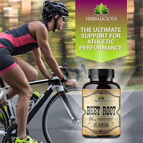 HERBALICIOUS Beet Root Capsules - Herbal Supplement for Athletic Performance HERBALICIOUSAu supplements