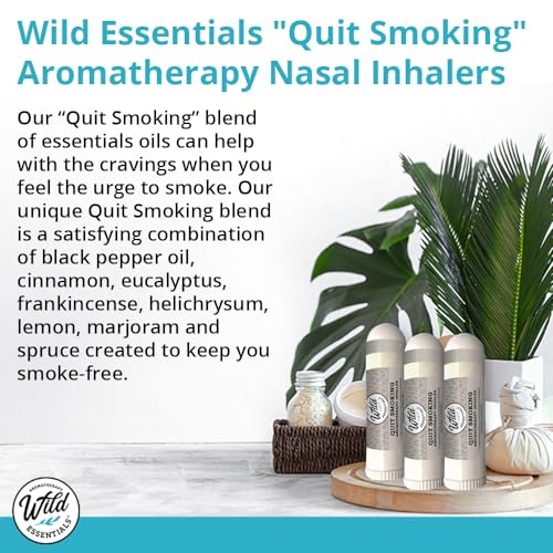 Wild Essentials 3 Pack of Quit Smoking Aromatherapy Nasal Inhalers Made mEssentialsUS supplements
