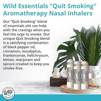 Wild Essentials 3 Pack of Quit Smoking Aromatherapy Nasal Inhalers Made mEssentialsUS supplements