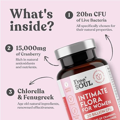 Probiotics for Women - Comprehensive Bio Cultures for Women's Intimate Flora, 20 Billion Free SoulUS supplements