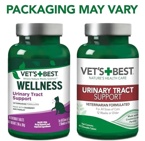 Vet's Best Cat Urinary Supplement, Urinary Tract Support Chewable for Cats, Supports A Healthy Urinary Tract in Cats, 60 Chewable Tablets Vet's BestAu supplements