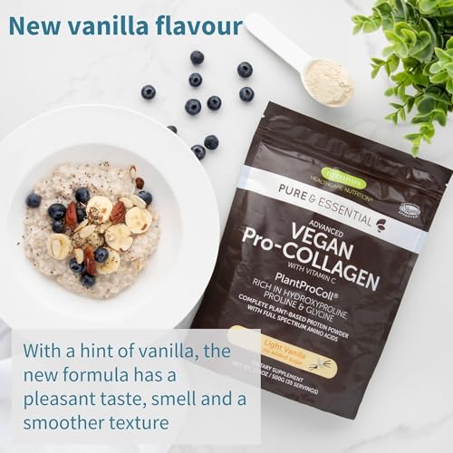 Vegan Collagen Powder, Natural Vanilla Flavour, Plant-Based Peptide Protein Supplement Igennus Healthcare NutritionAu supplements