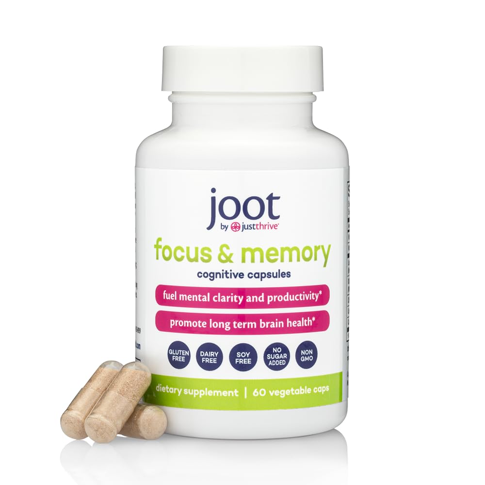 Just Thrive Focus & Memory Capsules – Nootropic Brain Supplement for Clarity, Concentration, Memory Support, & Energy – Citicoline, Lion’s Mane, Vitamins B12 & D3 Just ThriveUS supplements