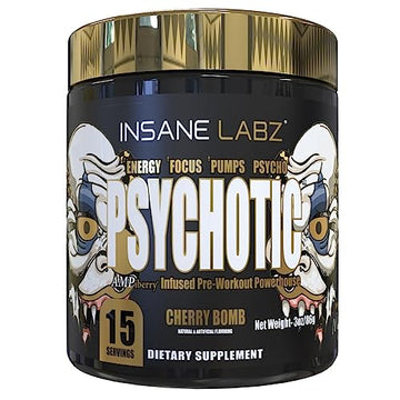 Insane Labz Psychotic Gold, High Stimulant Pre Workout Powder, Extreme Lasting Energy Insane LabzAu supplements