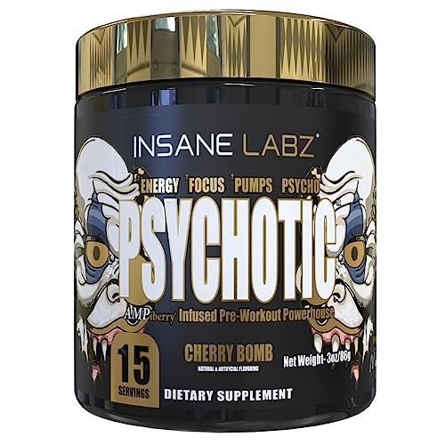Insane Labz Psychotic Gold, High Stimulant Pre Workout Powder, Extreme Lasting Energy Insane LabzAu supplements