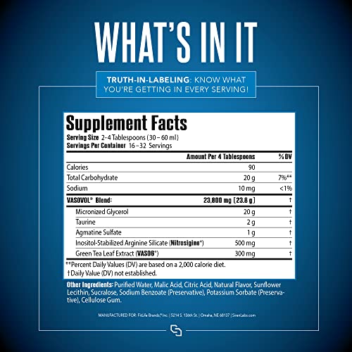 Siren Labs Vaso-VOL Liquid Muscle Pump Volumizer with Agmatine Sulfate - Pre Workout SIRENLABSAu supplements