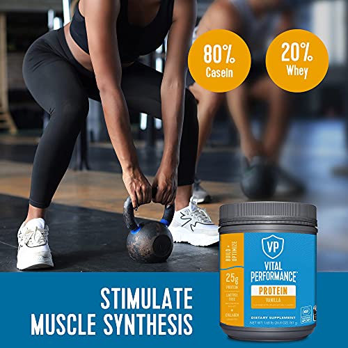 Vital Performance Protein Powder, 25g Lactose-Free Milk Protein Isolate Casein & Whey Vital ProteinsUS supplements