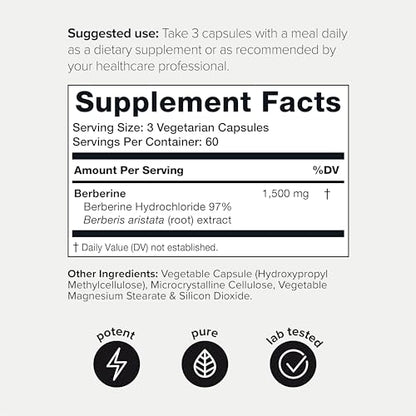Toniiq Ultra High Strength Berberine 1500mg from The Himalayas Berberine Supplement ToniiqUS supplements