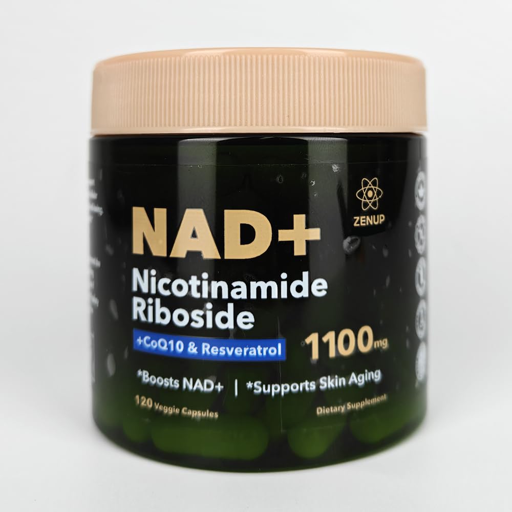 ZenUP NAD+ Supplement | 1100mg Liposomal Nicotinamide Riboside with Resveratrol & Quercetin | Anti-Aging, Cellular Energy, Mental Focus | 120 Caps ZenUPAu supplements