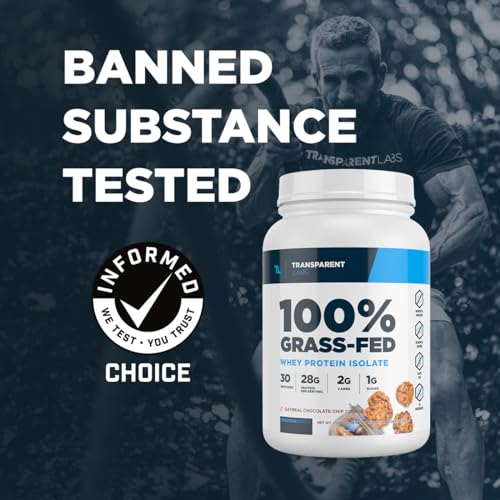 Transparent Labs Grass-Fed Whey Protein Isolate - Naturally Flavored, Gluten Free Transparent LabsUS supplements