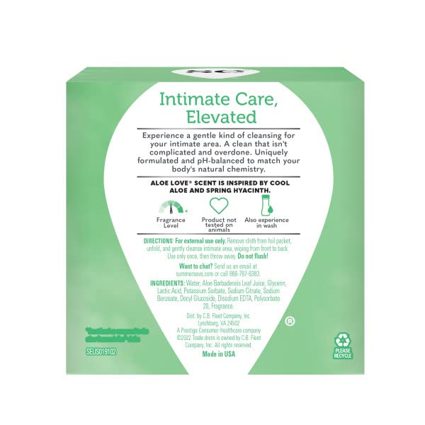 Summers Eve Cleansing Cloths 16 Count Aloe Love (6 Pack) Summer's EveAu supplements