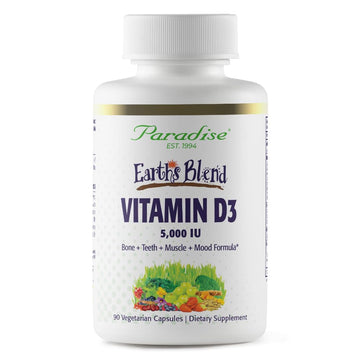 Paradise Herbs Earth's Blend Vitamin D3, Superfoods Base of Probiotics and Organic Alkalizing Greens, Veggies & Berries, 90 Vegetarian Capsules Paradise HerbsAu supplements