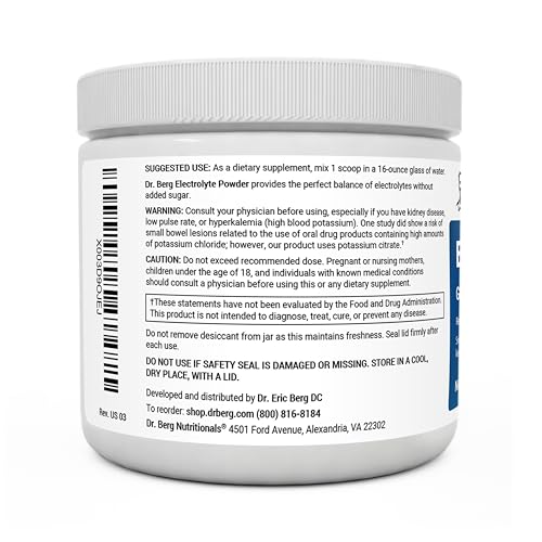 Dr. Berg Hydration Keto Electrolyte Powder - Enhanced w/ 1,000mg of Potassium & Real Dr. Berg NutritionalsUS supplements