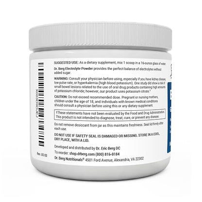 Dr. Berg Hydration Keto Electrolyte Powder - Enhanced w/ 1,000mg of Potassium & Real Dr. Berg NutritionalsUS supplements