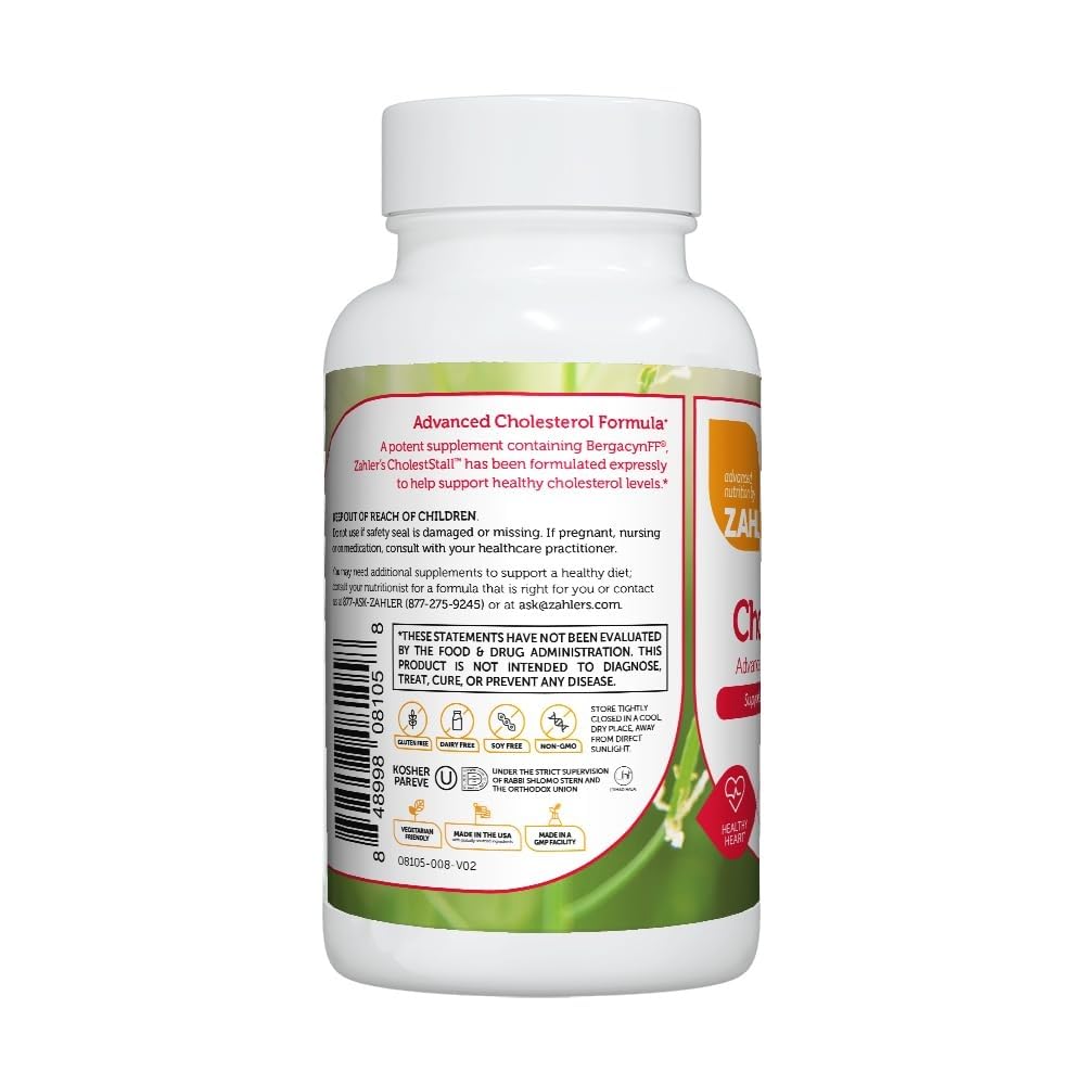 Zahler CholestStall, Cholesterol Support Supplement, Helps Maintain LDL, Certified Kosher, 30 Capsules ZahlerAu supplements