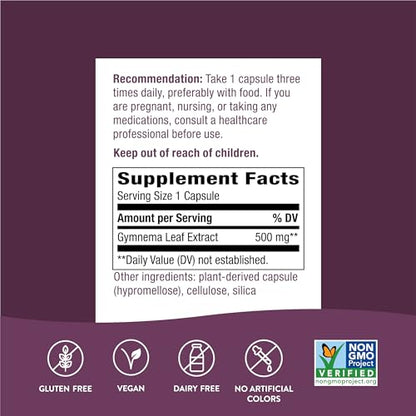 Nature's Way Gymnema Capsules, 500 mg per serving, 60 Count Nature's WayUS supplements