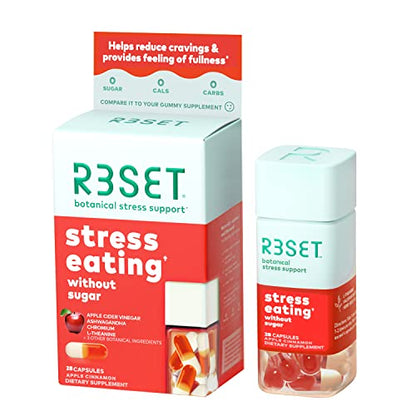 R3SET Stress Eating Daily Supplement Capsules – Apple Cinnamon – 28ct R3SETUS supplements