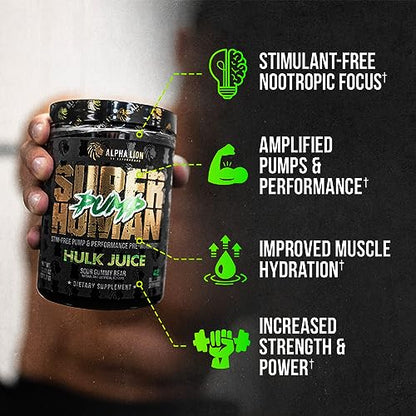 ALPHA LION Superhuman Pump Pre Workout Powder, Nootropic Caffeine & Stim Free ALPHA LIONUS supplements