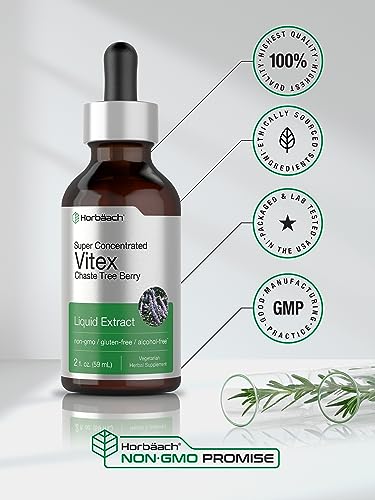 Vitex Berry Chasteberry Extract | 2 fl oz | Super Concentrated | Alcohol Free Chaste Tree HorbäachUS supplements