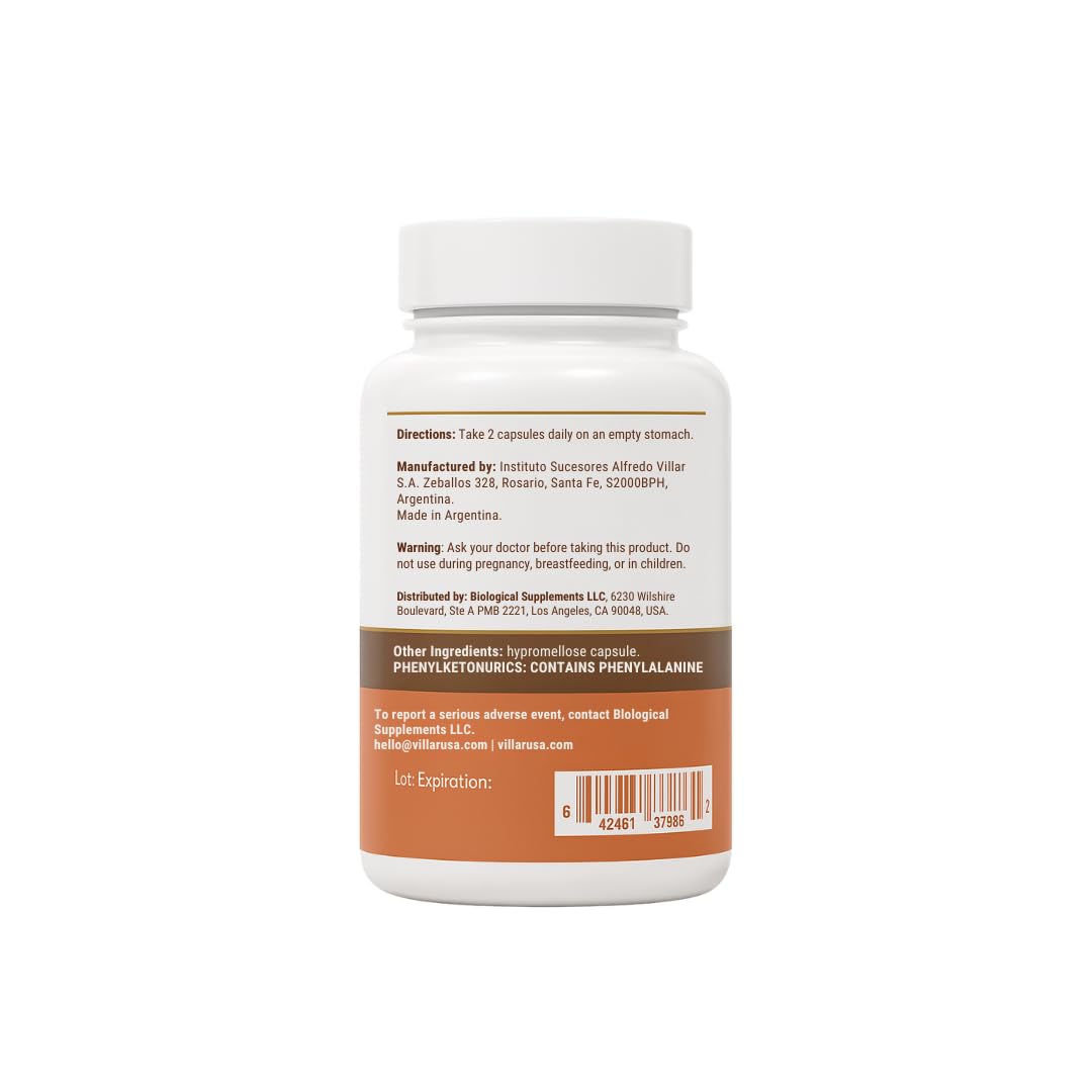 Nootropic Brain Supplement – Grass-Fed Bovine Brain Peptides for Focus, Memory & Mental Clarity – Ancestral Cognitive Support – Argentine Pasture-Raised, Non-GMO – 60 Capsules VILLAR BIOTECHAu supplements