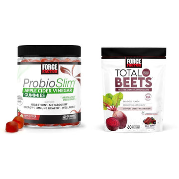 Force Factor ProbioSlim Apple Cider Vinegar Gummies with Organic, LactoSpore Probiotics Force FactorUS supplements