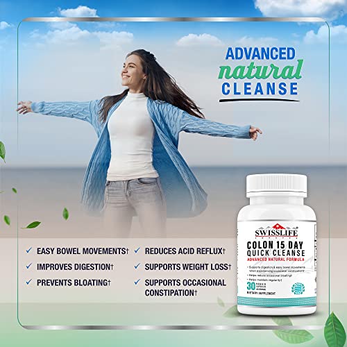 SWISSLIFE FOREVER Colon 15 Day Quick Cleanse, Advanced Gut Cleanse Detox, Improves SWISSLIFE FOREVERAu supplements