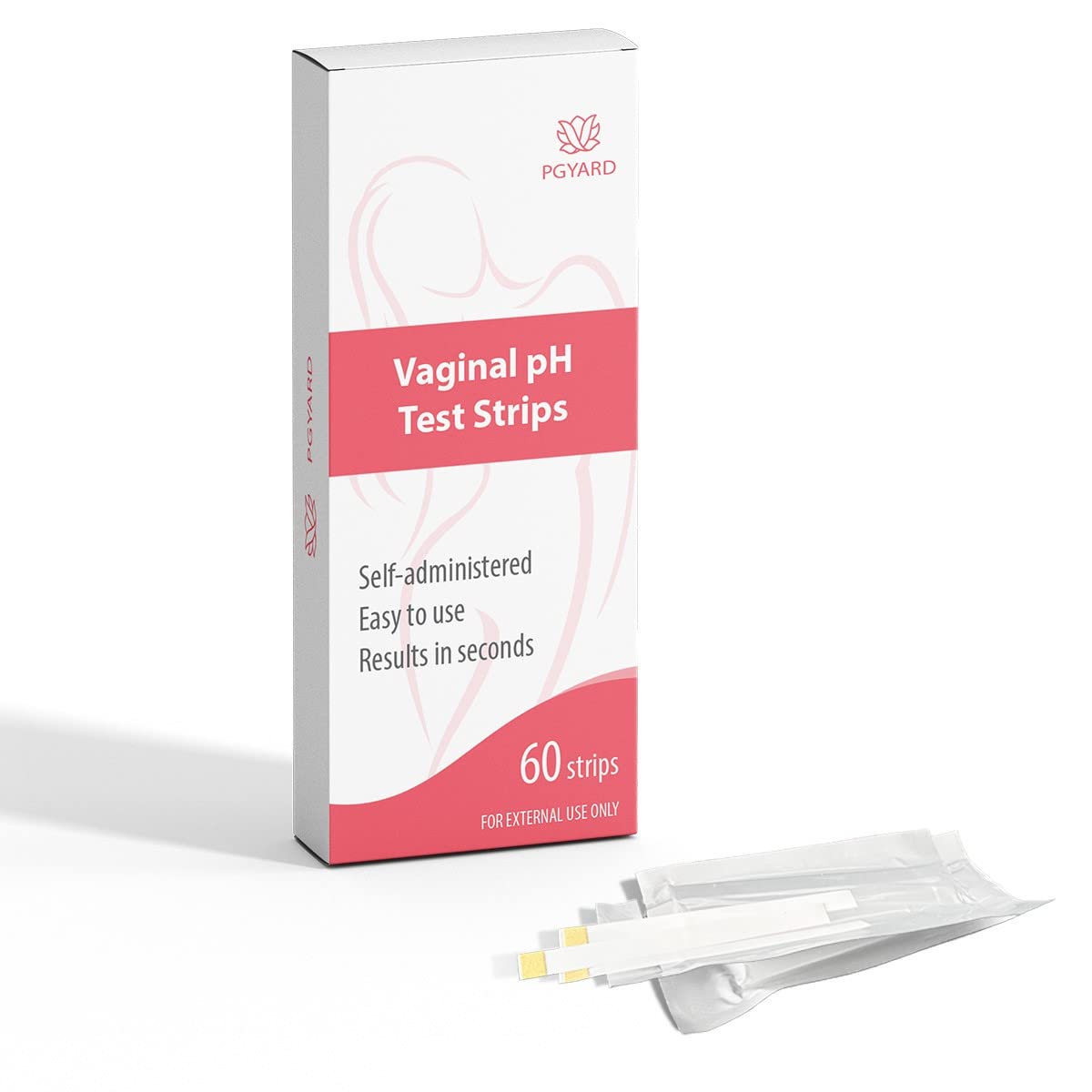 [60 Pack] PGYARD Vaginal Health pH Test Strips, Feminine pH Test, Value Pack PGYARDAu supplements