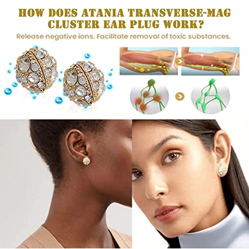 Dorina Ear Acupressure Magnetherapy Detoxi Earrings Set,Magnetic Lymphatic Cubic Zirconia AtiptuAu supplements