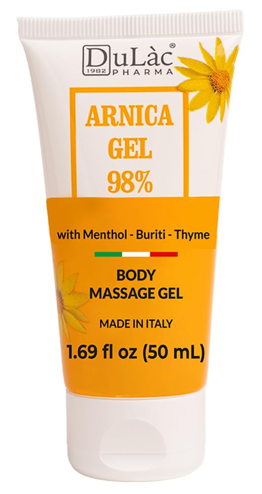 Dulac Arnica Body Massage Gel – Water-Based Cosmetic Massage Gel with Arnica Montana, Fast-Absorbing Lightweight Texture, Non-Greasy Feel, Dermatologically Tested, 1.7 Fl Oz DULÀC FARMACEUTICI 1982Au supplements
