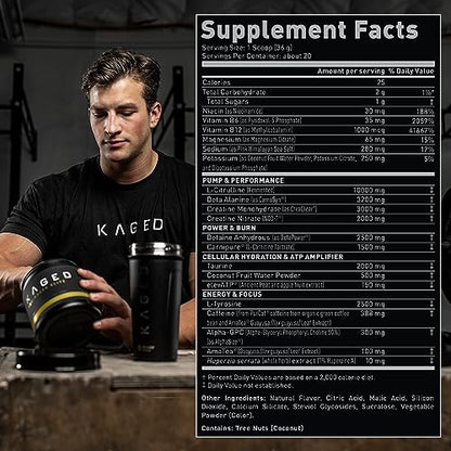 Kaged High Stimulant Pre Workout Powder | Fruit Punch | Pre-Kaged Elite | L-Citrulline KagedUS supplements