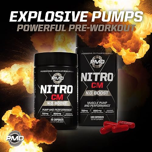 PMD Sports Nitro cm - Nitric Oxide with Agmatine Pre Workout Supplement - Muscle PMDAu supplements
