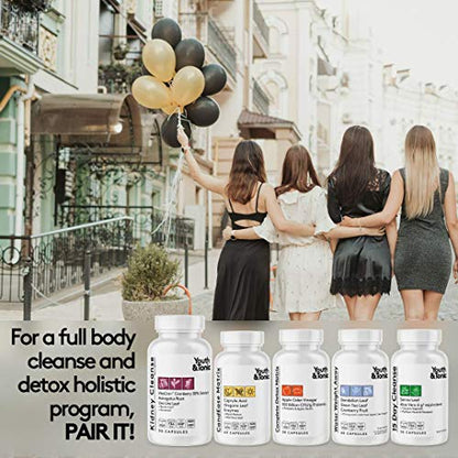 Youth & Tonic Kidney Cleanse Detox for Residual Metabolic Waste & Excess Body Water for Urinary Tract Youth & TonicUS supplements