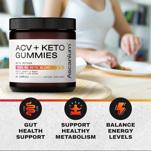 Ascanium Keto ACV Gummies 1500mg - Low-Sugar & Low-Carbs Apple AscaniumAu supplements