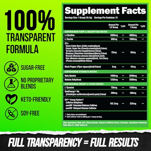ALPHA LION Superhuman Pre Workout Powder, Beta Alanine, L-Taurine & Tri-Source Caffeine ALPHA LIONUS supplements