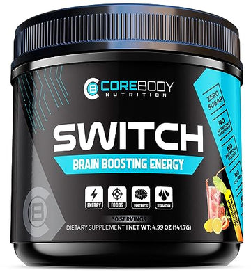 Switch, Brain Boosting Nootropic Energy Supplement, Increase Mental Focus & Cognitive CoreBody NutritionAu supplements