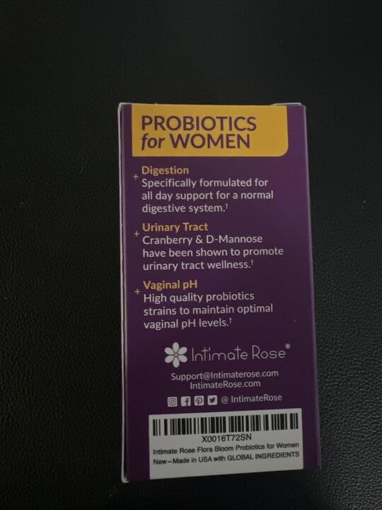 Intimate Rose Combo Pack! Flora Bloom Probiotics for Women (One Bottle) and Boric Balance Boric Acid Intimate RoseAu supplements