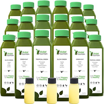 Raw Fountain 7 Day Green Juice Cleanse, All Natural Raw, Vegan Detox, Cold Pressed Raw FountainUS supplements
