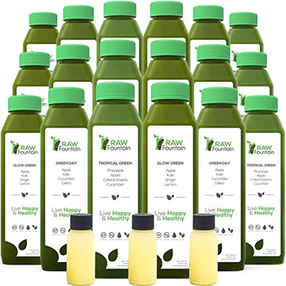 Raw Fountain 7 Day Green Juice Cleanse, All Natural Raw, Vegan Detox, Cold Pressed Raw FountainUS supplements