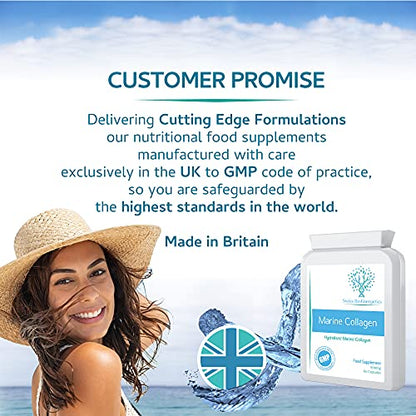 Marine Collagen 600mg 60 Capsules - Highly Bioavailable Naticol® Type 1 swiss bioenergeticsUS supplements