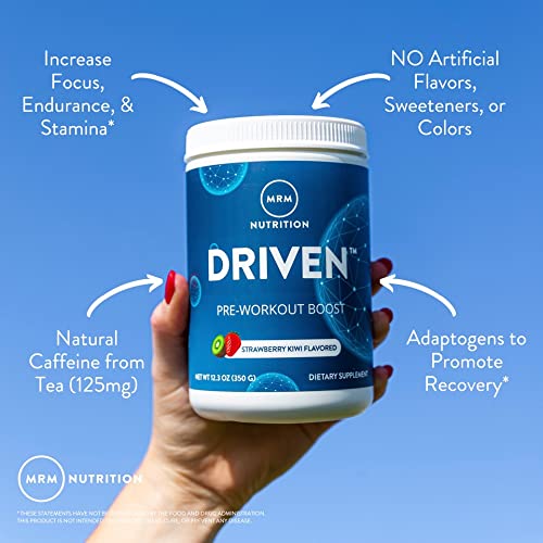 MRM Nutrition Driven Pre-Workout Powder | Strawberry Kiwi Flavored | 125mg Caffeine MRMAu supplements