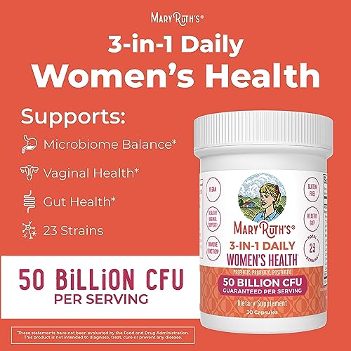 MaryRuth's 3-in-1 Daily Health Probiotics for Women | Clinically Tested | Hormone Support MaryRuth OrganicsUS supplements