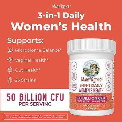 MaryRuth's 3-in-1 Daily Health Probiotics for Women | Clinically Tested | Hormone Support MaryRuth OrganicsUS supplements