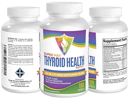 3-Month Thyroid Support Supplement (All-in-1 Formula) with 14 Active Ingredients Elevate Recovery SupplementsUS supplements