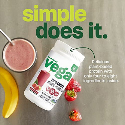 Vega Protein Made Simple Protein Powder, Strawberry Banana - Stevia Free, Vegan VegaUS supplements