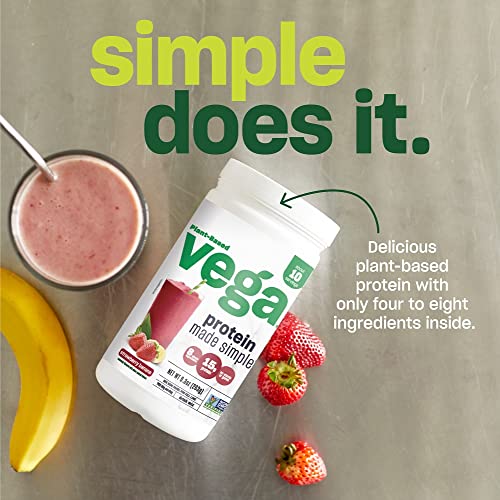 Vega Protein Made Simple Protein Powder, Strawberry Banana - Stevia Free, Vegan VegaUS supplements