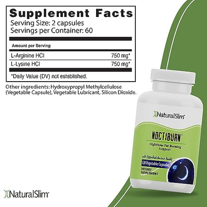 NaturalSlim NoctiBurn Night Fat Burning Support & Metabolism Support Supplements with Essentials NaturalSlimUS supplements