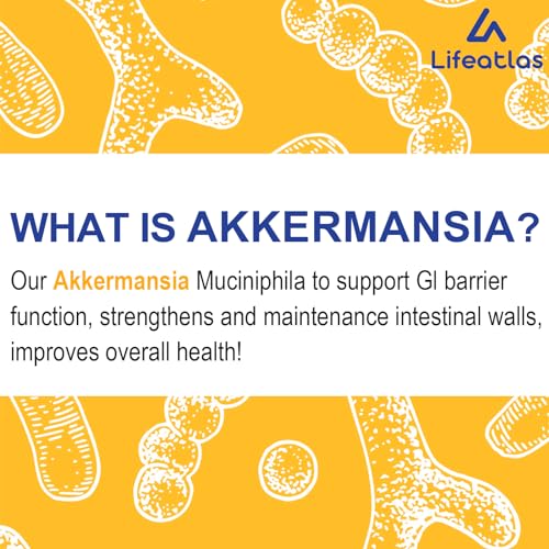 300 Billion AFU Akkermansia Muciniphila - Live Akkermansia Probiotics for Women & Men LifeatlasAu supplements
