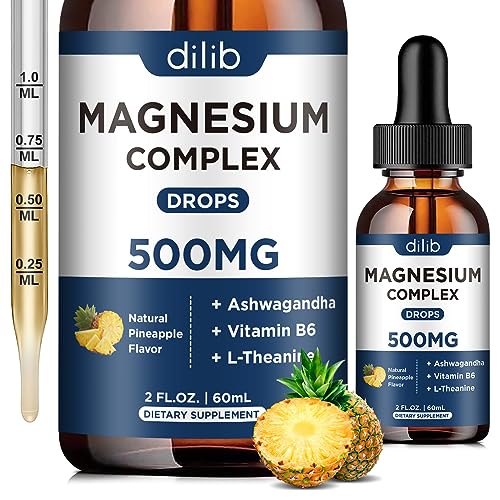 Triple Magnesium Complex Supplement-Magnesium Glycinate, Citrate, Malate Liquid Drops dilibUS supplements